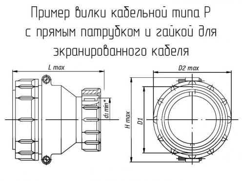 Р20П4ЭГ4 вилка кабельная фото 1
